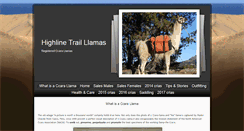 Desktop Screenshot of highlinetrailllamasales.com